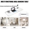 OCAZI Wall Mounted Folding Table Wall Mounted Desk Drop Leaf Tables for Small Spaces, Wall Mounted Table Fold Down Floating Desk for Laundry Room/Study/Bedroom etc 1810in/4625cm A view 3