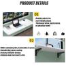 OCAZI Wall Mounted Folding Table Wall Mounted Desk Drop Leaf Tables for Small Spaces, Wall Mounted Table Fold Down Floating Desk for Laundry Room/Study/Bedroom etc 1810in/4625cm A view 4