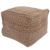 LIFKOME Footstool Footrest Stuffed Foot Rest Square Floor Poufs Square Seat Cushion Outdoor Poufs for Patio Pouf Foot Stool Cozy Cushion Indoor Cotton Pad Cotton Linen view 1