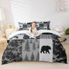 Camo Geometric Grids Plaids Kids Duvet Cover Set King Size,Boys Girls Adults Cabin Decor,Deer Moose Bear Animals Comforter Cover,Boho Arrows Pine Trees Bedding Set,Rustic Quilt Cover,2 Pillowcases view 1