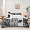 Camo Geometric Grids Plaids Kids Duvet Cover Set King Size,Boys Girls Adults Cabin Decor,Deer Moose Bear Animals Comforter Cover,Boho Arrows Pine Trees Bedding Set,Rustic Quilt Cover,2 Pillowcases view 2