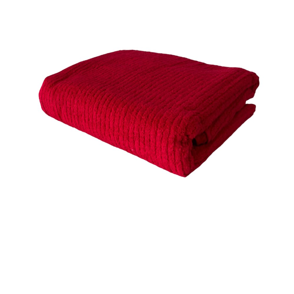 BONPERLA 100% Cotton Turkish Towels for Bath Hotel and Spa, Large Bath Towels, Soft and Absorbent Bath Sheet, Red (4)