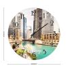 Hanging Wall Clock USA City Chicago Wall Clock Silent Non-Ticking Wall Clocks American Cities in Illinois States Round Clocks City Souvenir Clocks for Home Office 15inch view 2