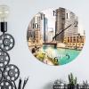 Hanging Wall Clock USA City Chicago Wall Clock Silent Non-Ticking Wall Clocks American Cities in Illinois States Round Clocks City Souvenir Clocks for Home Office 15inch view 3