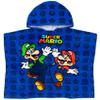 Super Mario Kids Towel Poncho | Boys Game Characters Mario Brothers Bath Towel | Luigi & Mario Star Blue Changing Robe view 1
