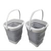 SAMMART 8.5L (2.2 Gallon) Collapsible Square Handy Bucket/Foldable SquareWater Pail/Portable Tub with Handle. Size 31cm (Square) (Grey (Set of 2)) view 1