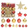 Christmas Ball Ornaments for Christmas Tree, for Party Outhouse Garden Lawn Winter Xmas Decor, 70 Piece Christmas Bauble Set Gold and Red view 1