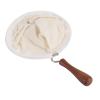 Cloth Coffee Filter, Reusable Flannel Cloth Filters with Wooden Handle, Handmade Coffee Accessories for Home, Office, Cafe(L) view 1