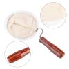 Cloth Coffee Filter, Reusable Flannel Cloth Filters with Wooden Handle, Handmade Coffee Accessories for Home, Office, Cafe(L) view 3