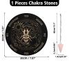 INFUNLY Wooden Pendulum Board 7.9" Bee Magic Circle Witch Dowsing Divination Planchette Board Metaphysical Message Board with Healing Crystal Necklace for Beginners, Witchcraft Altar view 2