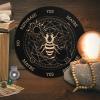 INFUNLY Wooden Pendulum Board 7.9" Bee Magic Circle Witch Dowsing Divination Planchette Board Metaphysical Message Board with Healing Crystal Necklace for Beginners, Witchcraft Altar view 3