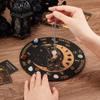 INFUNLY Wooden Pendulum Board 7.9" Cat Moon Witch Dowsing Divination Planchette Board Metaphysical Message Board with Healing Crystal Necklace Witchcraft Wicca Altar Supplies Kit view 3