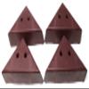 JSP Manufacturing 3" Triangle Plastic Furniture Brown Corner Legs - Sofa Couch Chair Ottoman (4 Legs) view 1