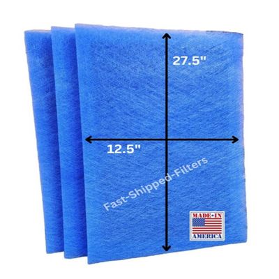 Fast-Shipped-Filters 3 Pack 14x30 Replacement Filter Pads Compatible with Dynamic Air Cleaner 14x30 Refill Blue