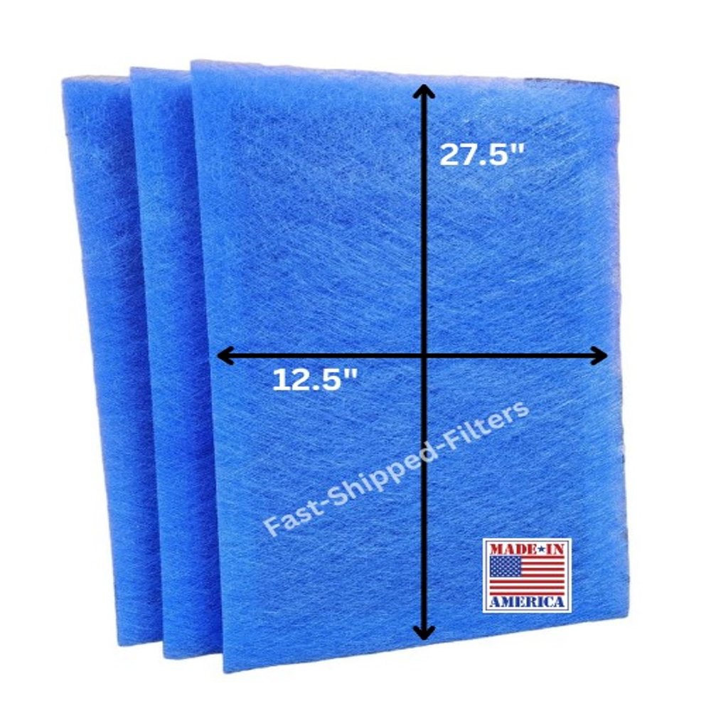 Fast-Shipped-Filters 3 Pack 14x30 Replacement Filter Pads Compatible with Dynamic Air Cleaner 14x30 Refill Blue