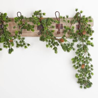 Artificial Ming Pine Garland by Factory Direct Craft - Weather Resistant Artificial Realistic Pine Garland for Winter Displays and Christmas Decorating (6 feet)