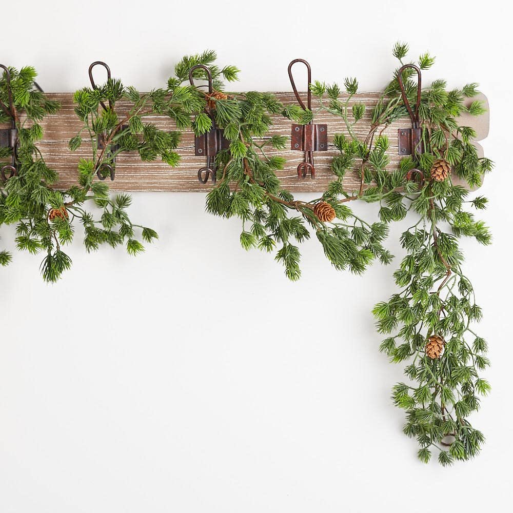 Artificial Ming Pine Garland by Factory Direct Craft - Weather Resistant Artificial Realistic Pine Garland for Winter Displays and Christmas Decorating (6 feet)