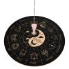 INFUNLY Wooden Pendulum Board Yin Yang Twelve Constellations Witch Dowsing Divination Planchette Board 7.9" Wooden Ouija Boards Metaphysical Message Board for Beginners, Witchcraft Altar view 1