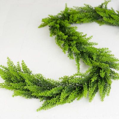 Artificial Cypress Pine Garland by Factory Direct Craft - Weather Resistant Artificial Realistic Garland for Winter Displays and Christmas Decorating (53 Inches)