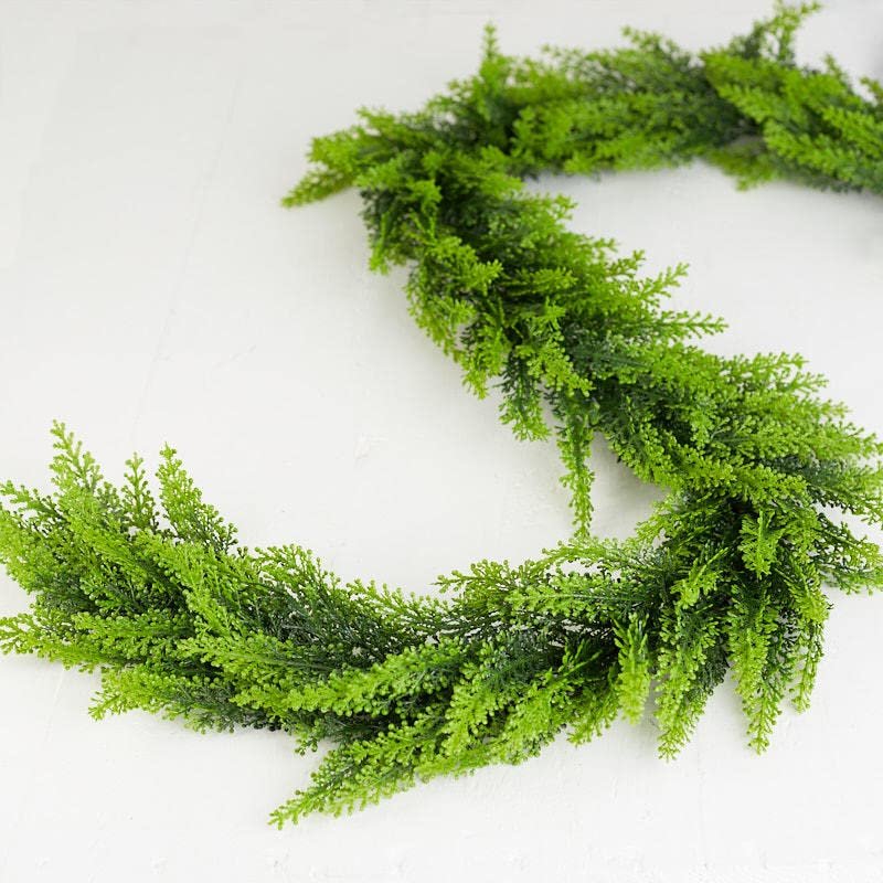 Artificial Cypress Pine Garland by Factory Direct Craft - Weather Resistant Artificial Realistic Garland for Winter Displays and Christmas Decorating (53 Inches)