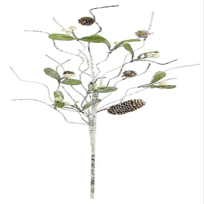 30" Mistletoe and Pine Cone Artificial Christmas Spray