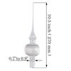 Clear Glass Christmas Tree Topper, Hand Blown 10.5 inch Finial Ornament with Snowflakes, Gift Box Included view 2