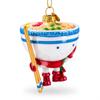 Ramen Bowl with Chopsticks Glass Christmas Ornament view 2