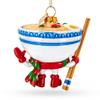 Ramen Bowl with Chopsticks Glass Christmas Ornament view 3