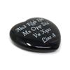 Innovative Surface Art Stone Heart - Custom Engraved Personalized - No Holes - Pocket Love Stone - Party Favors - Gifts - Wedding, Anniversary, Birthday, Memorial (Black Banded 40mm) view 4