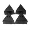 JSP Manufacturing 3" Triangle Plastic Furniture Black Corner Legs - Sofa Couch Chair Ottoman (4 Legs) view 1