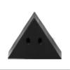 JSP Manufacturing 3" Triangle Plastic Furniture Black Corner Legs - Sofa Couch Chair Ottoman (4 Legs) view 3
