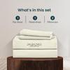 Paradise Cotton Hub Lightweight Hotel Luxury 4-Piece Sheet Set 400-TC Egyptian Cotton Perfectly fits Mattresses up to 7-9 Deep Pocket, Full-XL Size (Solid, Beige) view 4