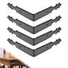 4 Pack - 6 Inch Metal Corner Bracket for Furniture - Black - Handmade Decorative Corner Braces - Rustic Metal Corner Brackets for Tables, Desks, Shelves, Boxes and Chests - The Sinaloa Series view 1