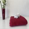 BONPERLA 100% Cotton Turkish Towels for Bath Hotel and Spa, Oversized Bath Towels, Soft and Absorbent Bath Sheet, Red (4) view 4