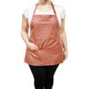 CHARLENE Adjustable Short Vinyl Apron with Personalization | Water-Proof, Utility Pockets | Grooming, Stylist | One-Size - Coral view 1