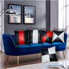 Aaron Craft Blue Lambskin Leather Cushion Pillow Cover (16x16) view 4