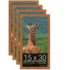 wallsthatspeak 15x30 Light Walnut Rustic Pine Picture Frame for Puzzles Posters Photos or Artwork (4-Pack) view 1