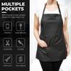 CHARLENE Adjustable Short Vinyl Apron with Personalization | Water-Proof, Utility Pockets | Grooming, Stylist | One-Size - Purple view 3