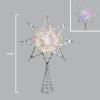 Philips 11.25" Silver Star Treetopper with Iridescent Tinsel - 3 Light Functions with Control Box and Coil - 10 Bicolor Microdot LEDs - 72" Lead-in view 2