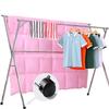 HUHJYUGE Clothes Drying Rack Outdoor Camping 59in, Clothes Drying Rack Folding Indoor, Clothes Racks for Hanging Clothes, with Extendable Rods and Windproof Hooks, for Laundry view 1