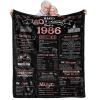 aisdfhsa 40th Anniversary Blanket Gifts Gift for 40th Wedding Anniversary Ruby Wedding Forty Years of Marriage Gifts for Couple Wife Husband Dad Mom Parents Back in 1986 Throw Blanket 60Lx50W Inch