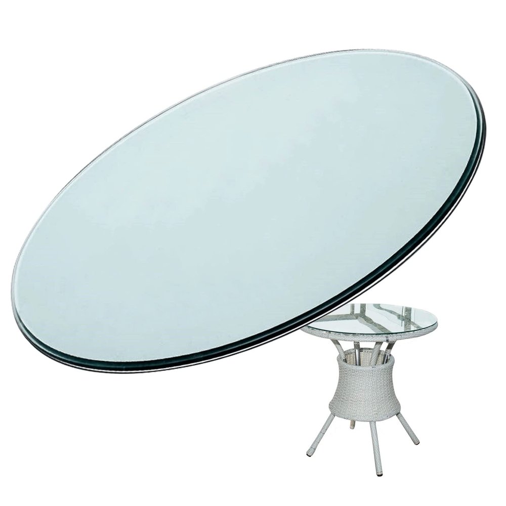Round Glass Table Top Replacement - Strong Bearing Capacity,glass Table Protector,Balanced Stability,glass Table Top,DIY Round Table, Dining Table, Balcony Table,Round Table Top ( Color : Clear , Size