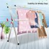 Outdoor Clothes Drying Rack Heavy Duty Portable 94.5in, Clothes Racks for Hanging Clothes, Laundry Drying Rack Foldable, Retractable Laundry Drying Rack, for Drying Clothes view 2
