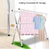 Outdoor Clothes Drying Rack Heavy Duty Portable 94.5in, Clothes Racks for Hanging Clothes, Laundry Drying Rack Foldable, Retractable Laundry Drying Rack, for Drying Clothes view 3