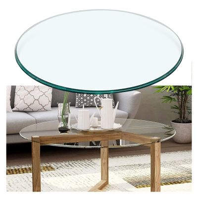 Table Top Tempered Glass Round - Glass Table Protector,Thickness 8mm,Hard/impactResistant,round Glass Table Top Replacement,For Living Room Table, Coffee Table, Living Room Table ( Color : Clear , Siz
