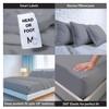 1000 Thread Count King Size 100% Egyptian Cotton Sateen Sheet Set 4 Piece Bed Sheets Long Staple 18" Extra Deep Pocket All Season Bedding Super Soft Comfortable Breathable Hotel Luxury Light Grey view 4