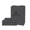 1000 Thread Count King Size 100% Egyptian Cotton Sateen Sheet Set 4 Piece Bed Sheets Long Staple 18 Inches Extra Deep Pocket All Season Bedding Super Soft Comfortable Breathable Hotel Luxury Dark Grey view 1