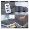 1000 Thread Count King Size 100% Egyptian Cotton Sateen Sheet Set 4 Piece Bed Sheets Long Staple 18 Inches Extra Deep Pocket All Season Bedding Super Soft Comfortable Breathable Hotel Luxury Dark Grey view 4