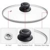 10.5 Inch Glass Lid for Frying Pan, Pans, Skillets & Pots - Stainless Steel Rim with Heat Resistant Hanlde, Clear view 4