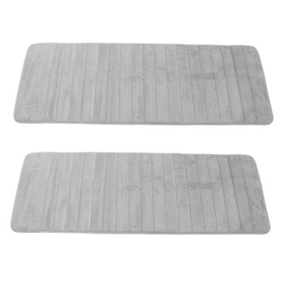 Pasotim 2X Memory Foam Bath Mats - Non Absorbent Bathroom Rugs Extra Size Runner Long Mat